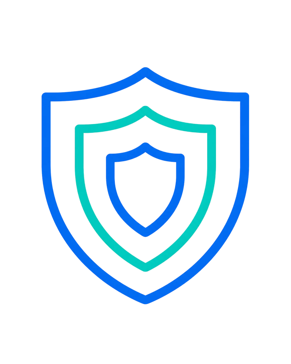 Three nested shields representing a classified-protection baseline