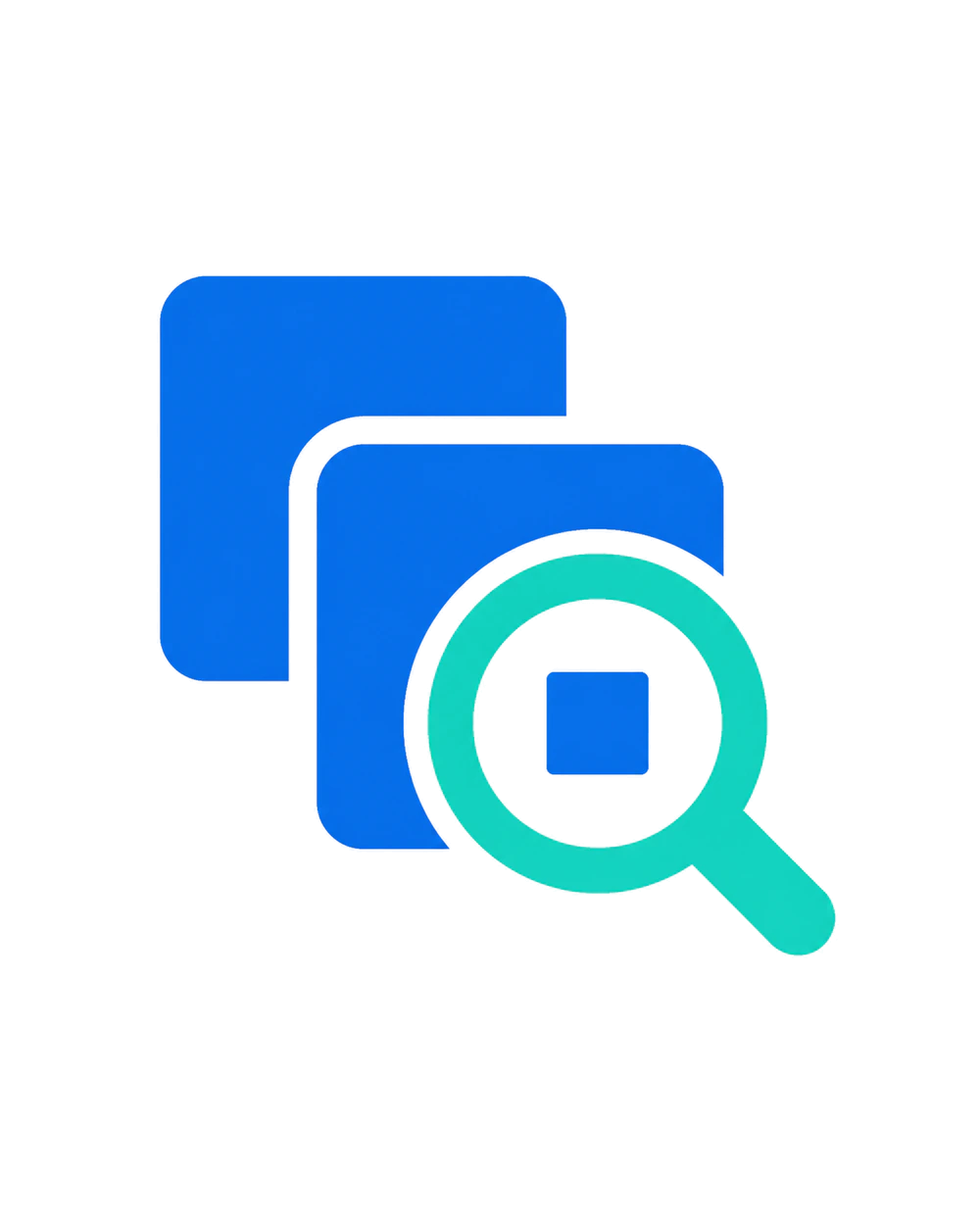 A magnifier locating risk on a group of assets