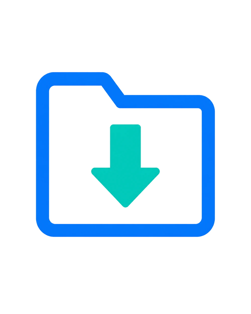 A resource folder and download arrow representing a topical courseware pack